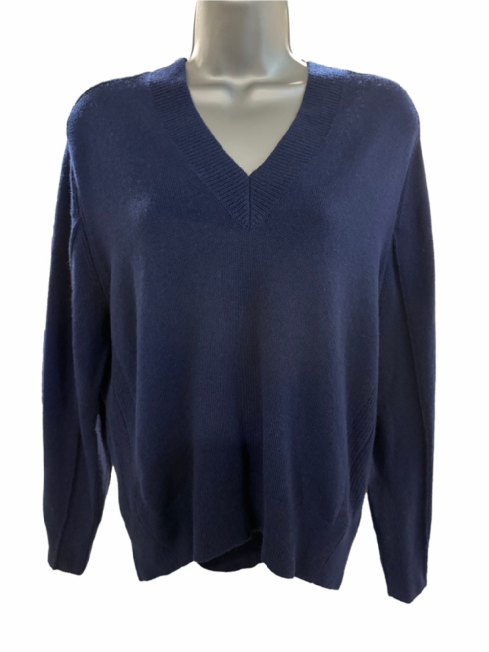 NWT Madewell Cashmere V-Neck Sweater in navy size XXS